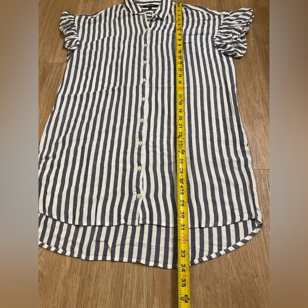 Madewell gray and White Striped Dress - Picture 4 of 7